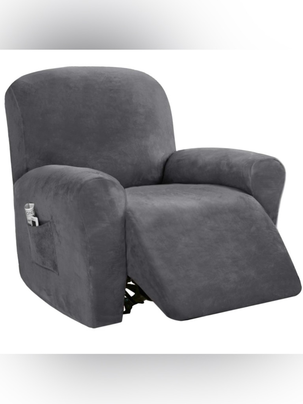 Prince Deco Stretch Recliner Cover in Gray